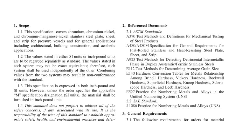 ASME SA 240-2021 pdf free download